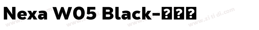 Nexa W05 Black字体转换